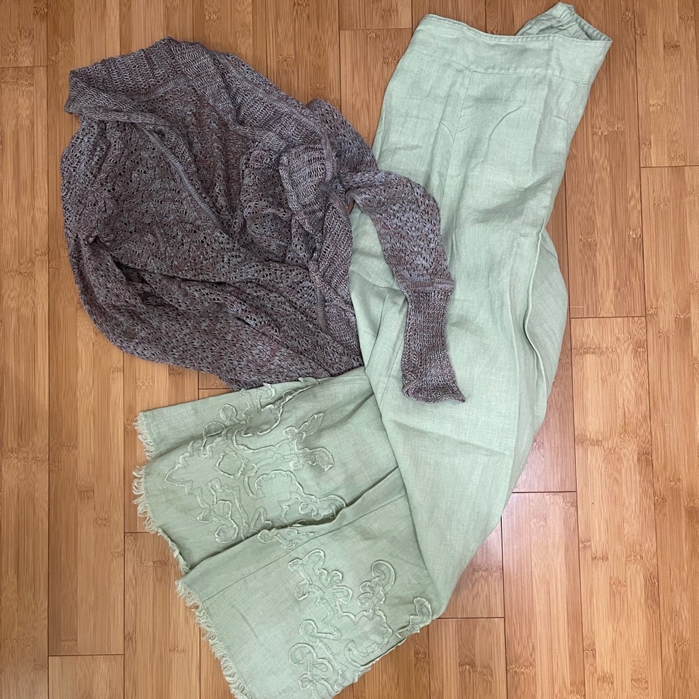 💯% linen Maxi skirt